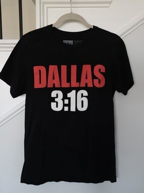 WWE Stone Cold Steve Austin Dallas 3:16 Graphic T-Shirt Men’s Medium Black